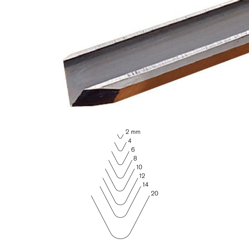 V-Parting Tool - Types:Full Size - Sweep:Number 14 - Size:12 mm